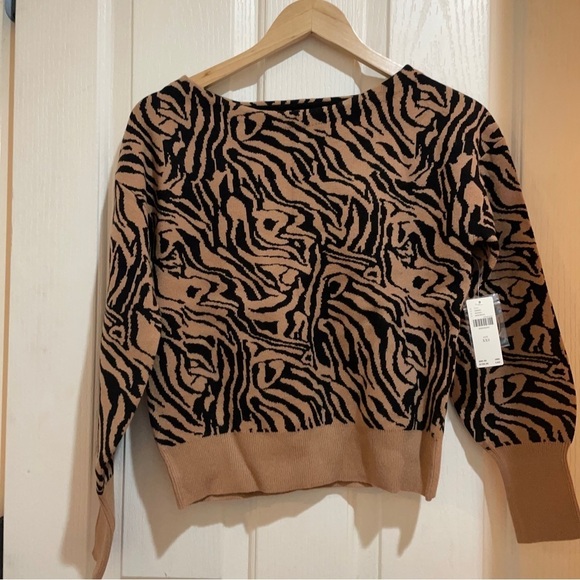 ANTHROPOLOGIE Maeve Boat Neck Sweater Pullover oversized jumper size XXS NET NEW - Picture 5 of 7